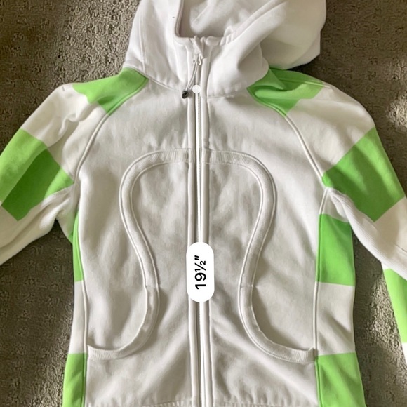 Lululemon Striped Green Scuba Hoodie Jacket - Picture 6 of 6